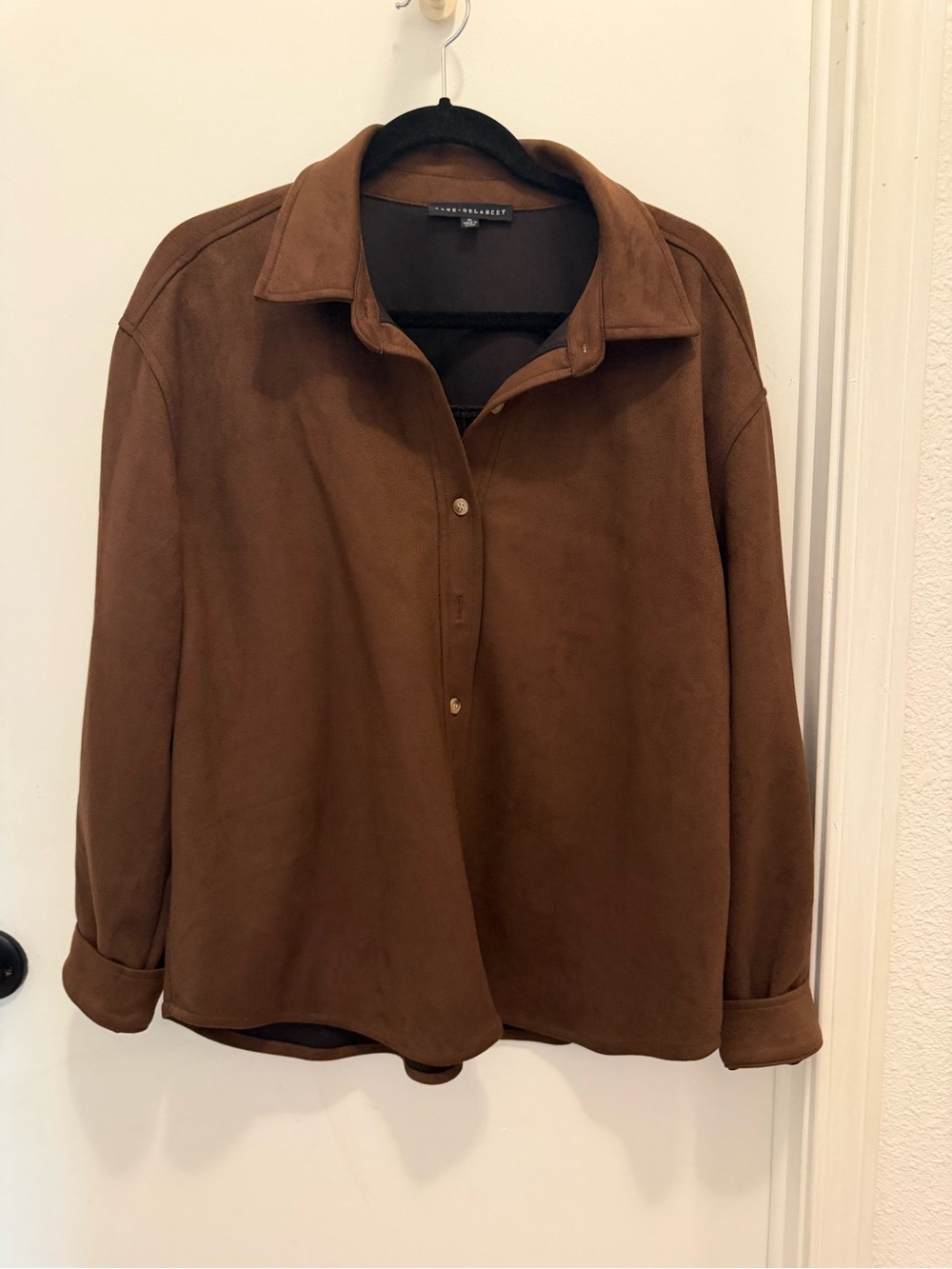 Vince Brown Suede-Look Jacket